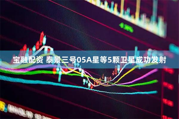 宝融配资 泰景三号05A星等5颗卫星成功发射