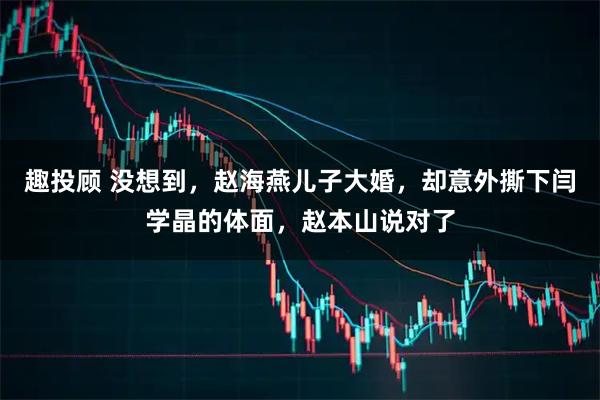 趣投顾 没想到，赵海燕儿子大婚，却意外撕下闫学晶的体面，赵本山说对了